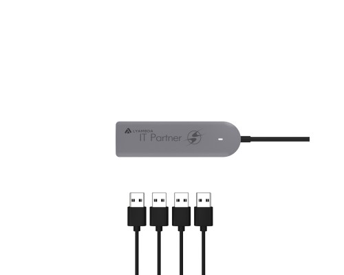 Ультрокомпактный Type-C USB 3.0 Хаб  превратит 1 порт USB-C в четыре порта данных USB 3.0 со скоростью передачи данных до 5 Гбит / с.