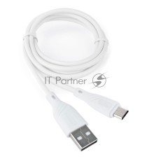 Кабель USB 2.0 Cablexpert CCB-mUSB2-AMBMO1-1MW, AM/microB, издание Classic 0.1, длина 1м, белый, блистер