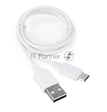 Кабель USB 2.0 Cablexpert CCB-mUSB2-AMBMO2-1MW, AM/microB, издание Classic 0.2, длина 1м, белый, блистер