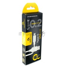 Кабель USB 2.0 Cablexpert CCB-USB2-AMCMO2-1MW, AM/Type-C, издание Classic 0.2, длина 1м, белый, блистер