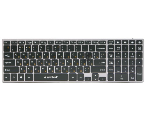 Клавиатура беспроводная Gembird KBW-2, Bluetooth, 106 кл., ножничный механизм, бесшумная