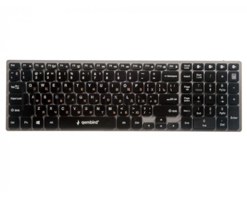 Клавиатура беспроводная Gembird KBW-2, Bluetooth, 106 кл., ножничный механизм, бесшумная
