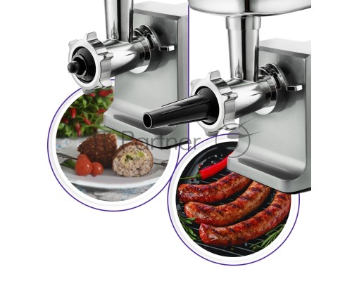 Мясорубка Kitfort KT-2108 1800Вт серебристый