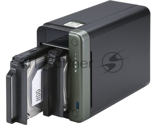 Сетевое хранилище без дисков SMB QNAP TS-253D-4G Сетевой RAID-накопитель, 2 отсека 3,5