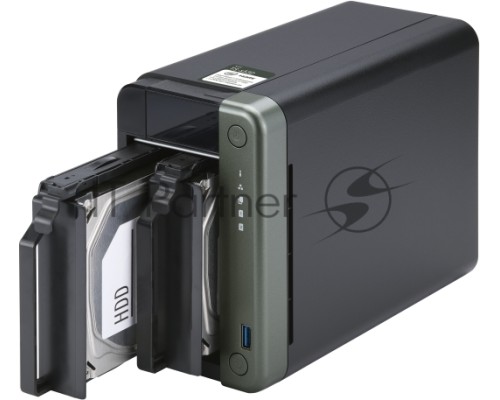 Сетевое хранилище без дисков SMB QNAP TS-253D-4G Сетевой RAID-накопитель, 2 отсека 3,5