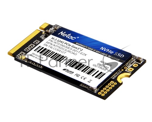 Накопитель SSD M.2 2242 Netac 1.0Tb N930ES Series <NT01N930ES-001T-E2X> Retail (PCI-E 3.1 x2, up to 1650/1500MBs, 3D TLC, NVMe 1.3, 22х42mm)