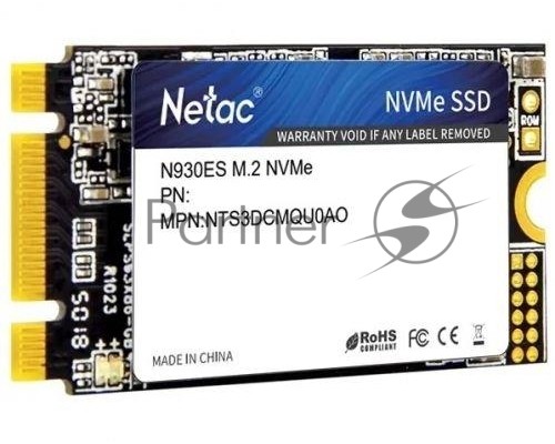 Накопитель SSD M.2 2242 Netac 1.0Tb N930ES Series <NT01N930ES-001T-E2X> Retail (PCI-E 3.1 x2, up to 1650/1500MBs, 3D TLC, NVMe 1.3, 22х42mm)