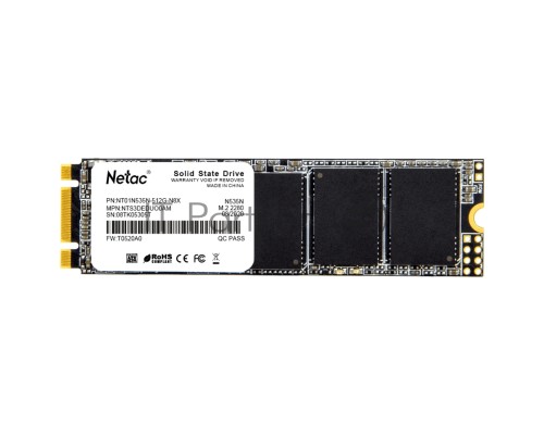 Накопитель SSD Netac 512Gb M.2 N535N Series <NT01N535N-512G-N8X> Retail (SATA3, up to 540/490MBs, 3D TLC, 22х80mm)