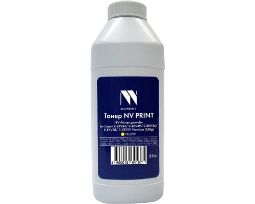 [Расходные материалы] NV Print Тонер + девелопер для Canon C-EXV54, C-EXV49, C-EXV34, C-EXV28, C-EXV29 для IR C3025i, 3125, IR Adv C3320i, C3325i, C3330i, C2020, C2025, C2030, C2220, C2225, C2230, Premium (250г)  Yellow