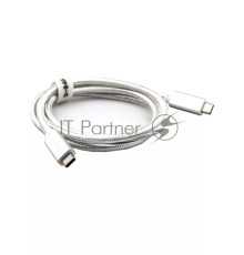 Кабель USB 3.1 Type Cm -- Cm IC 5А 10Gbs длина 1M, Telecom <TC420S> серебряный