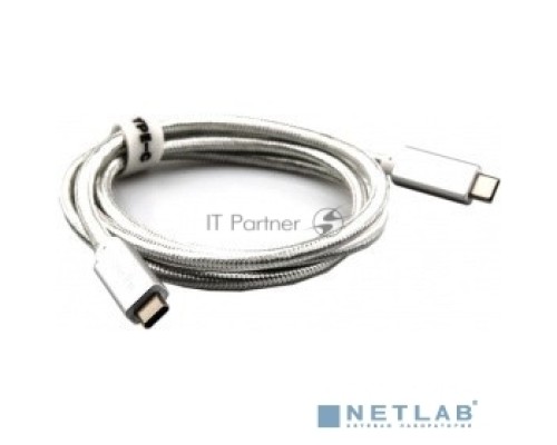 Кабель USB 3.1 Type Cm -- Cm IC 5А 10Gbs длина 1M, Telecom <TC420S> серебряный