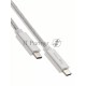 Кабель USB 3.1 Type Cm -- Cm IC 5А 10Gbs длина 1M, Telecom <TC420S> серебряный