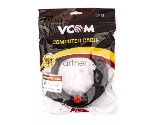 Кабель HDMI AM/DVI(24+1)M, 1.8м, CU, 1080P@60Hz, 2F, VCOM <CG484GD-1.8M>