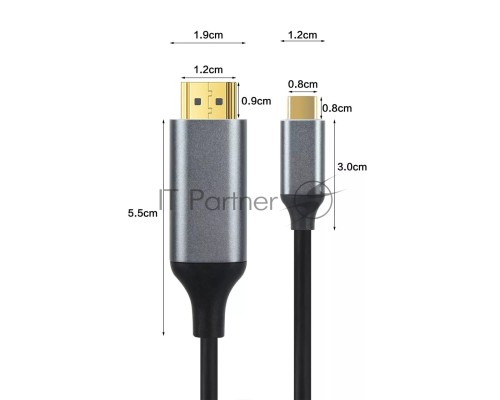 Кабель USB3.1 CM-HDMI 1.8M CU423MC-1.8M VCOM