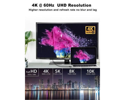 Кабель USB3.1 CM-HDMI 1.8M CU423MC-1.8M VCOM