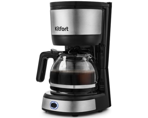 [Пылесос] Кофеварка капельная Kitfort КТ-730 650Вт черный/нержавеющая сталь