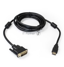 Кабель Exegate EX284907RUS  HDMI-DVI ExeGate EX-CC-HDMIM-DVIM-3.0 (19M/25M, dual link, 3м, 2 фильтра, позолоченные контакты)