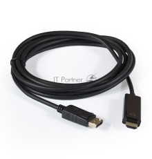 Кабель Exegate EX284917RUS  DisplayPort-HDMI ExeGate EX-CC-DP-HDMI-3.0 (20M/19M, 3м, экран)