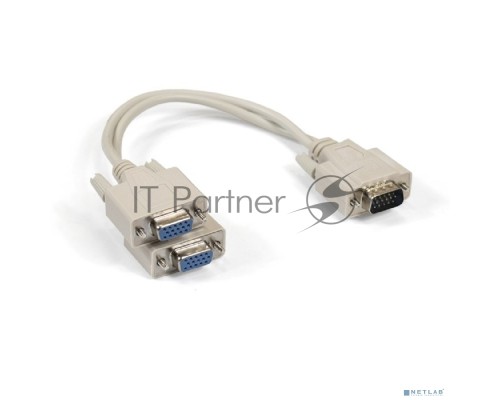 Кабель-разветвитель  Exegate EX284939RUS ExeGate EX-CC-VGA-15M2x15F-0.3 (монитор - 2xSVGA card, 15M/2x15F, 0,3м)