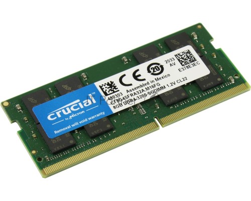 Оперативная память для ноутбука 8GB PC25600 DDR4 SO CT8G4SFRA32A CRUCIAL