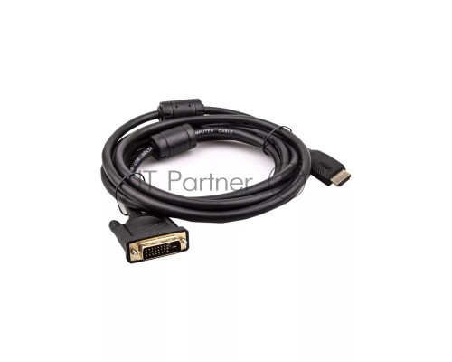 Кабель HDMI AM/DVI(24+1)M, 3м, CU, 1080P@60Hz, 2F, VCOM <CG484GD-3M>