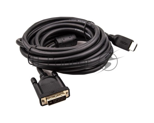Кабель HDMI AM/DVI(24+1)M, 5м, CU, 1080P@60Hz, 2F, VCOM <CG484GD-5M>