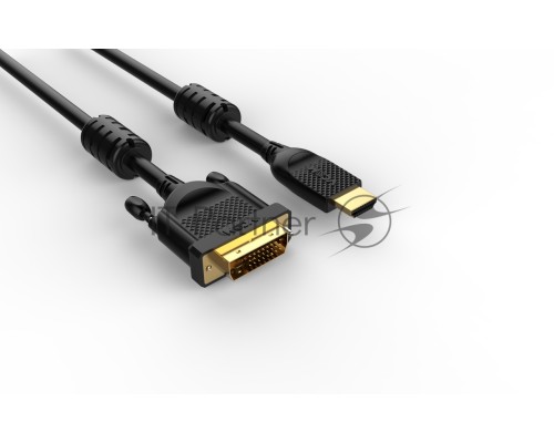 Кабель HDMI AM/DVI(24+1)M, 5м, CU, 1080P@60Hz, 2F, VCOM <CG484GD-5M>