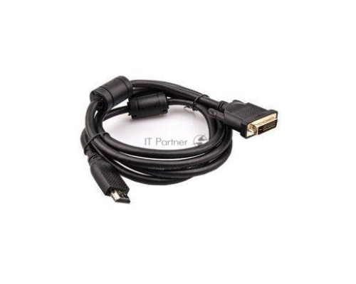 Кабель HDMI AM/DVI(24+1)M, 5м, CU, 1080P@60Hz, 2F, VCOM <CG484GD-5M>