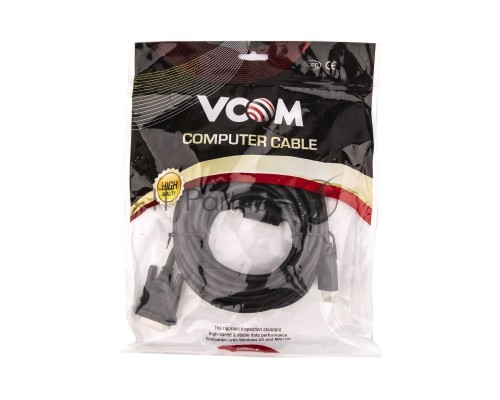 Кабель HDMI AM/DVI(24+1)M, 5м, CU, 1080P@60Hz, 2F, VCOM <CG484GD-5M>