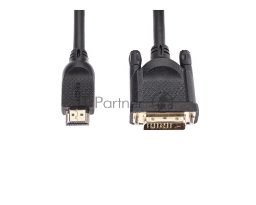 Кабель HDMI AM/DVI(24+1)M, 5м, CU, 1080P@60Hz, 2F, VCOM <CG484GD-5M>