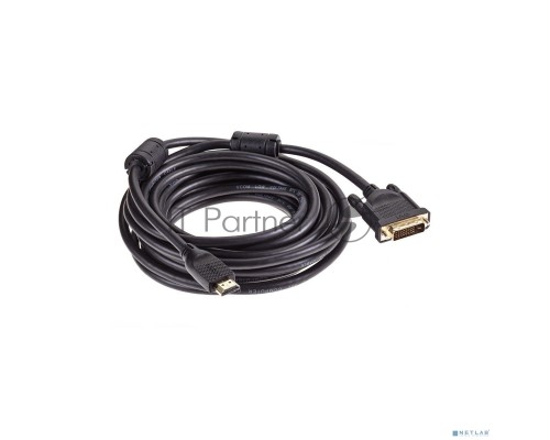 Кабель HDMI AM/DVI(24+1)M, 7.5м, CU, 1080P@60Hz, 2F, VCOM <CG484GD-7.5M>