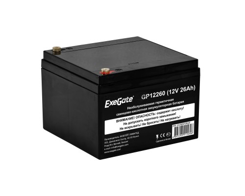 Батарея ExeGate EX282972RUS GP12260 (12V 26Ah, под болт М5)