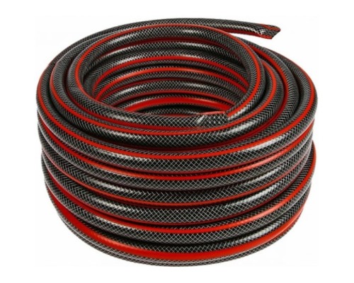 [Насосы] Шланг Вихрь ПВХ усиленный премиум,пищевой трехслойный армированный 1/2, 25м (чёрн-красн) 73/7/2/10