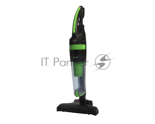 Пылесос вертикальный циклонного типа Endever SkyClean VC-292 черный/зеленый, питание от сети, 120 Вт, уборка сухая, пылесборник 1.5 л