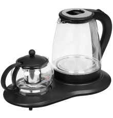 Чайный набор Kitfort КТ-6178 2л. 1500Вт черный (корпус: стекло)