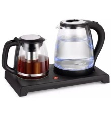 Чайный набор Kitfort КТ-6179 2л. 1500Вт черный (корпус: стекло)