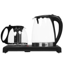 Чайный набор Kitfort КТ-6180 2л. 1500Вт черный (корпус: стекло)