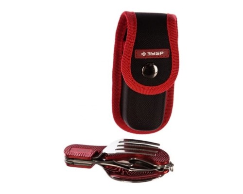 [Разное] ЗУБР  Турист 4 в 1 с вилкой и ложкой 105 м, походный набор (47782)