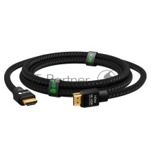 Кабель GCR 2.0m HDMI версия 2.0, HDR 4:2:2, Ultra HD, 4K 60 fps 60Hz/5K*30Hz, 3D, AUDIO, 18.0 Гбит/с, 28/28 AWG, OD7.8mm, тройной экран, черный нейлон, AL корпус черный, GCR-52189 GCR Кабель 2.0m HDMI версия 2.0, HDR 4:2:2, Ultra HD, 4K 60 fps 60Hz/5K*30