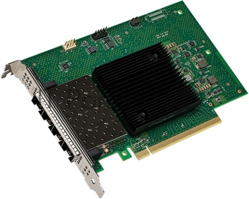 Сетевая карта Intel E810-XXVDA4, 4xSFP28 ports, 25GbE, PCI-E x16 gen3/gen4, iWARP/RoCEv2, IEEE 1588 PTP, ADQ, iSCSI, NFS, VMDq. PCI-SIG* SR-IOV Capable