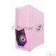 Компьютерный корпус 1STPLAYER DK-3 PINK / ATX, tempered glass / 3x 120mm LED fans inc. / DK-3-PK-3G6