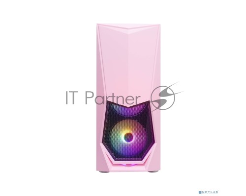 Компьютерный корпус 1STPLAYER DK-3 PINK / ATX, tempered glass / 3x 120mm LED fans inc. / DK-3-PK-3G6