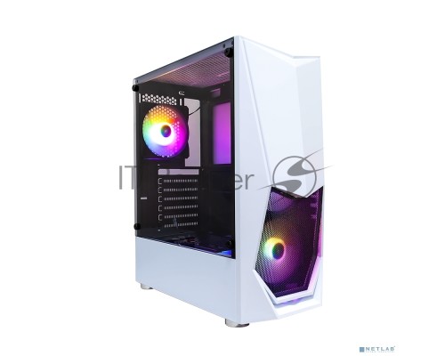 Компьютерный корпус 1STPLAYER DK-3 WHITE / ATX, tempered glass / 3x 120mm LED fans inc. / DK-3-WH-3G6