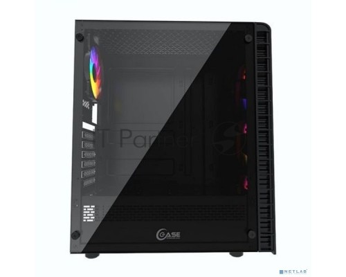 Компьютерный корпус Powercase Mistral Z4С Mesh LED, Tempered Glass, 4x 120mm 5-color fan, чёрный, ATX  (CMIZ4C-L4)