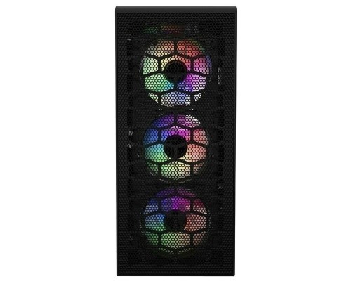 Компьютерный корпус Powercase Mistral Z4С Mesh LED, Tempered Glass, 4x 120mm 5-color fan, чёрный, ATX  (CMIZ4C-L4)