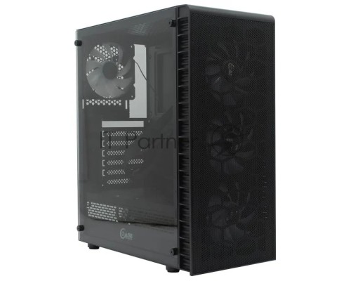 Компьютерный корпус Powercase Mistral Z4С Mesh LED, Tempered Glass, 4x 120mm 5-color fan, чёрный, ATX  (CMIZ4C-L4)