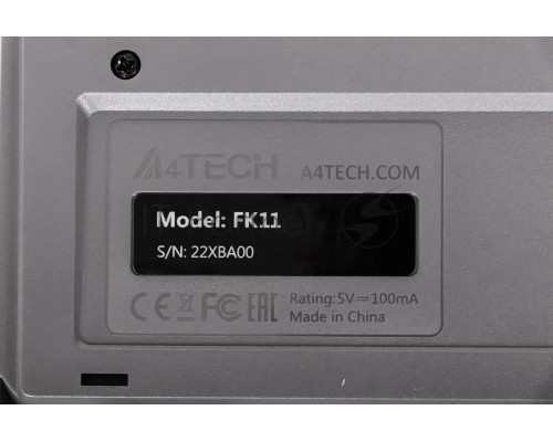 Клавиатура A4 Fstyler FK11 серый USB slim