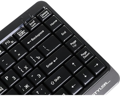 Клавиатура A4 Fstyler FK11 серый USB slim
