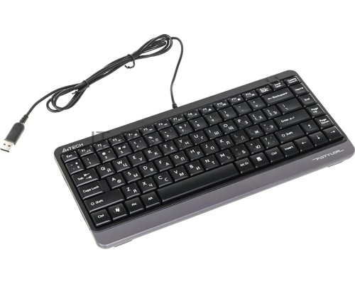 Клавиатура A4 Fstyler FK11 серый USB slim