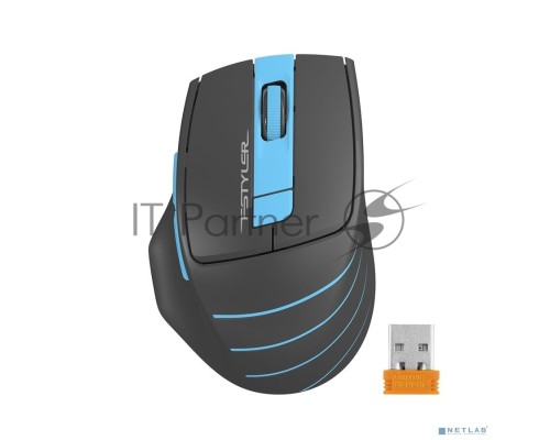 Мышь беспроводная A4Tech Fstyler FG30S серый/синий, 2000 dpi, радиоканал, USB, кнопки - 5
